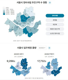 서울주택 정보마당 정비구역 현황