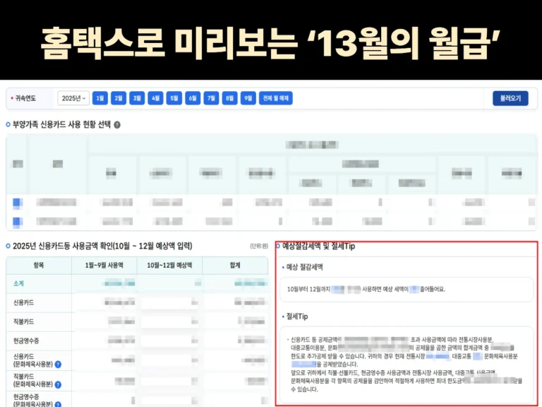 2025 연말정산 미리보기 완벽 가이드｜홈택스에서 환급액 미리 확인하는 법