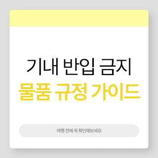 비행기 기내 반입 금지 물품 썸네일