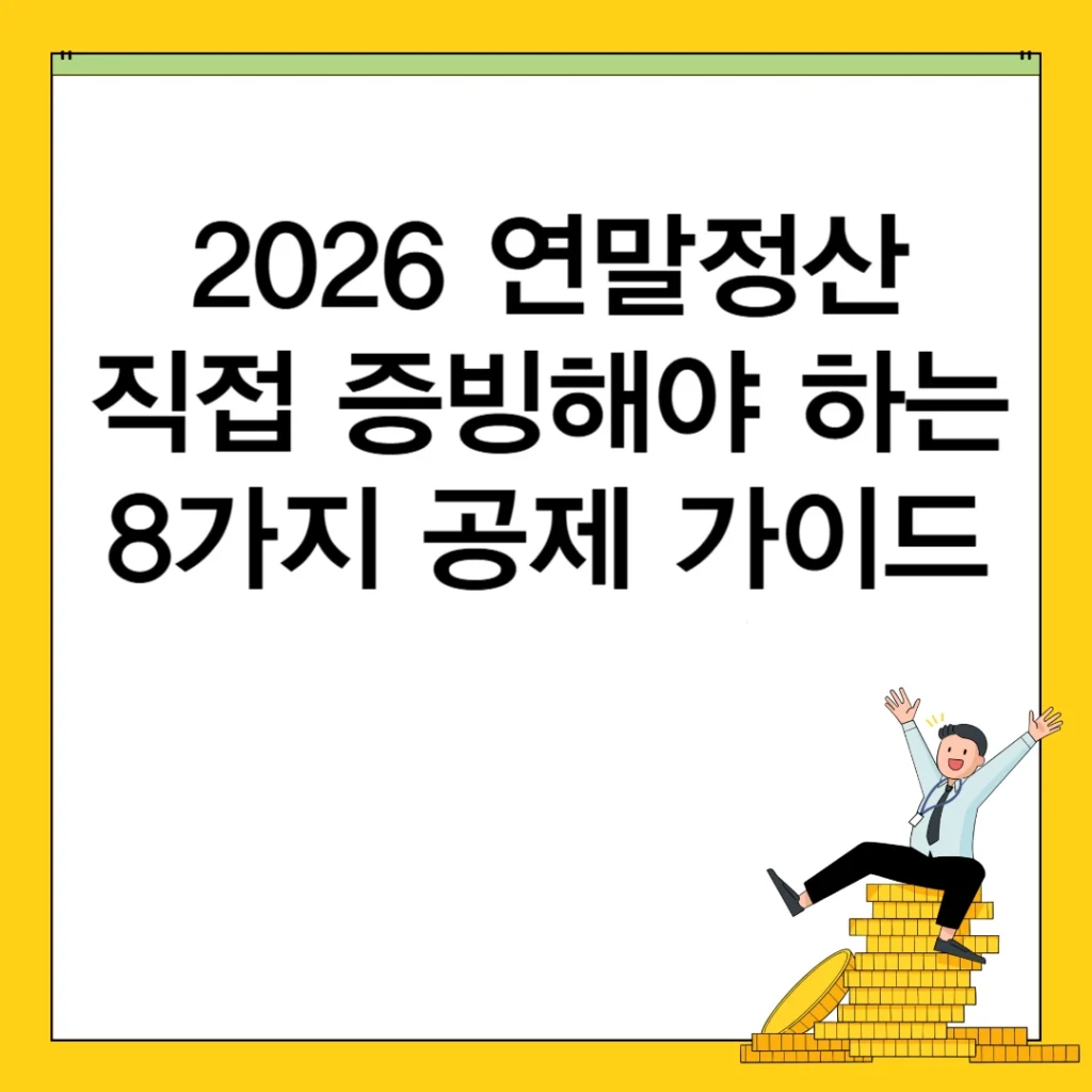 연말정산시-직접-증빙해야-하는-8가지 공제