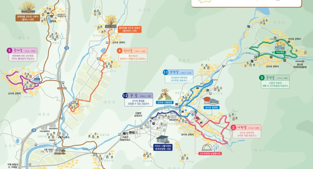 산수유마을축제지도