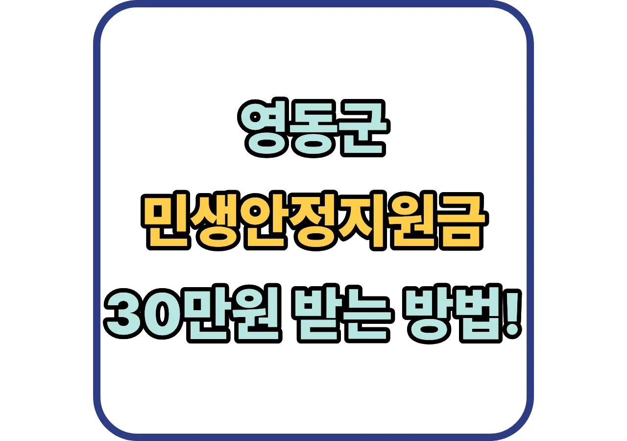 영동군-민생안정지원금
